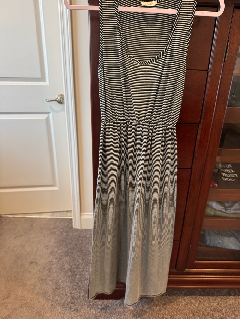 Womens Dress Black & White Stripped